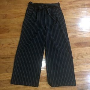 Paper Bag Pinstripe Pants